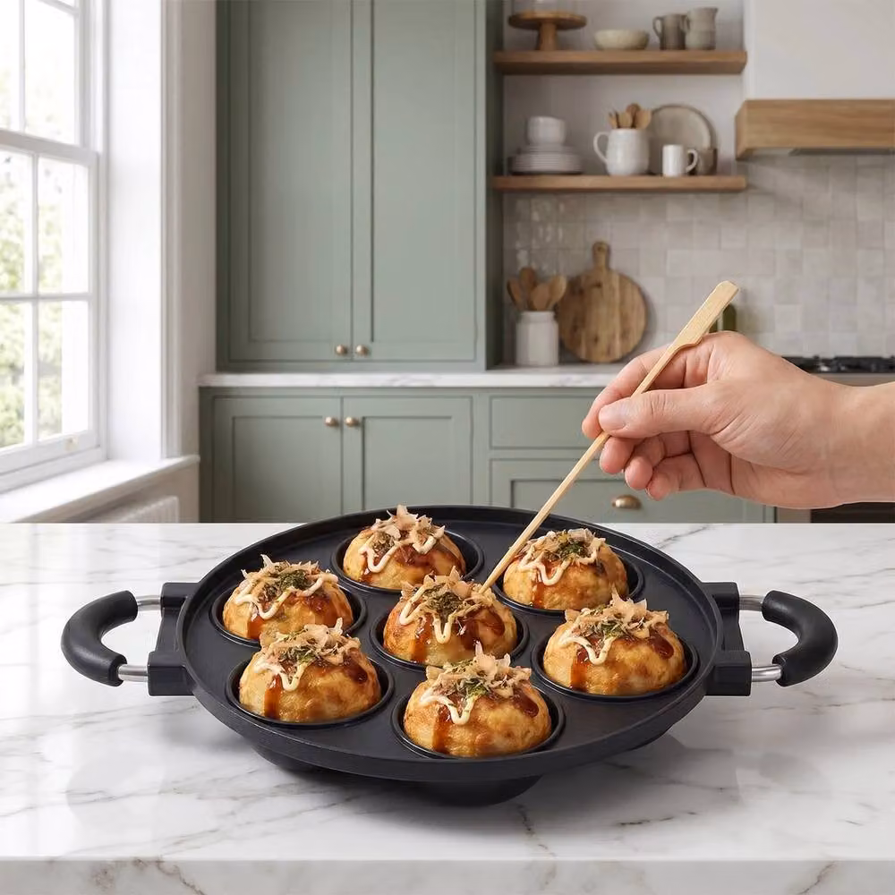 Havendro 7-Hole Non-Stick Aluminium Egg Frying Pan in Black – 5