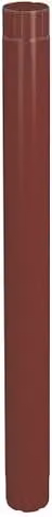 Lindab Galvanised Steel Intermediate Downpipe, Red, Diameter: 120 mm, Length: 1 m