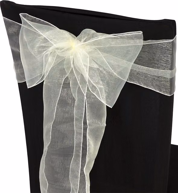 Neel Blue Organza Chair Sashes for Party Decoration, W: 17 cm x L: 280 cm – 1