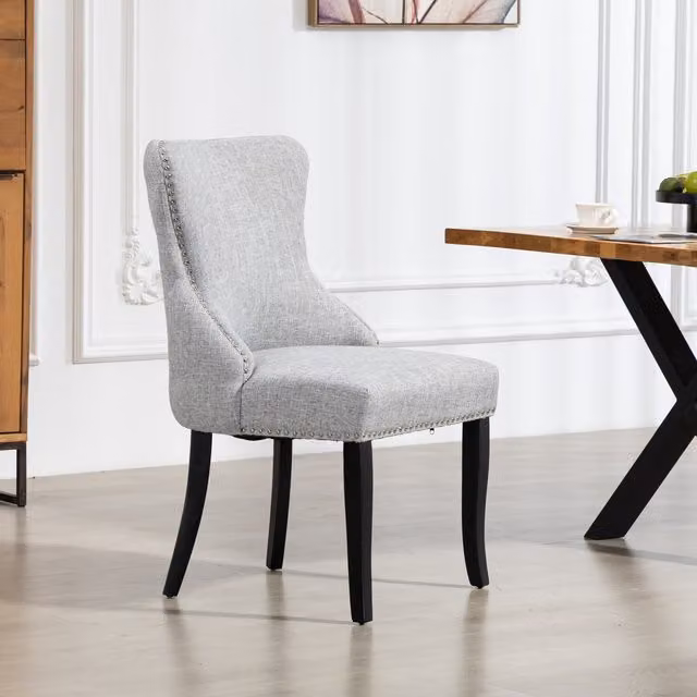 Artemis Home Rodello Fabric Dining Chairs, Set of 2, Grey