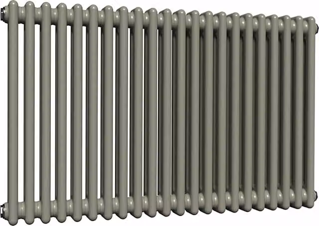 Lux Heat Horizontal Column Radiator in Dark Sage, W: 101 cm, H: 60 cm
