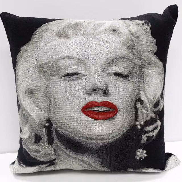 Rapport Home Marilyn Monroe Graphic Cushion Cover, Multicolour and Black, W/D/H: 43 x 43 x 43 cm
