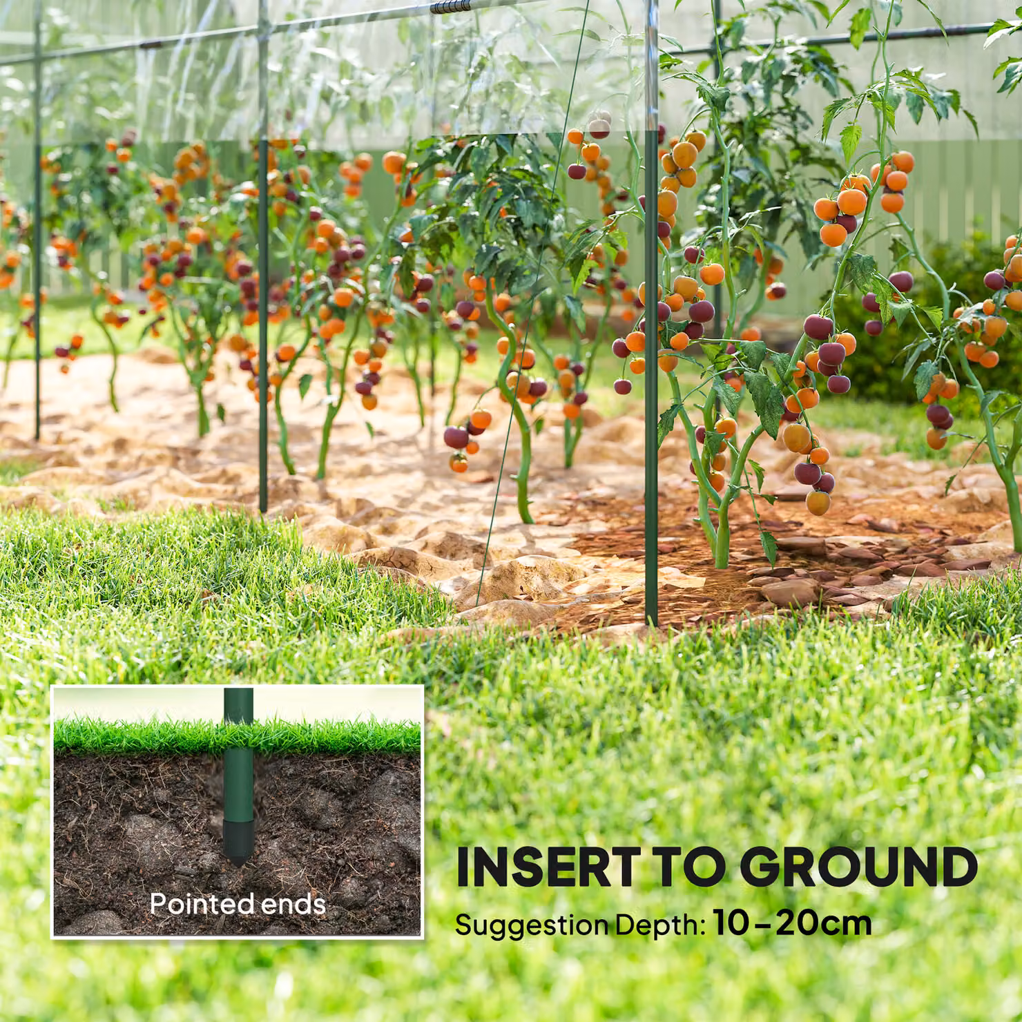 Outsunny Transparent Tunnel Tomato Greenhouse with W/D/H: 400 x 120 x 170 cm – 4