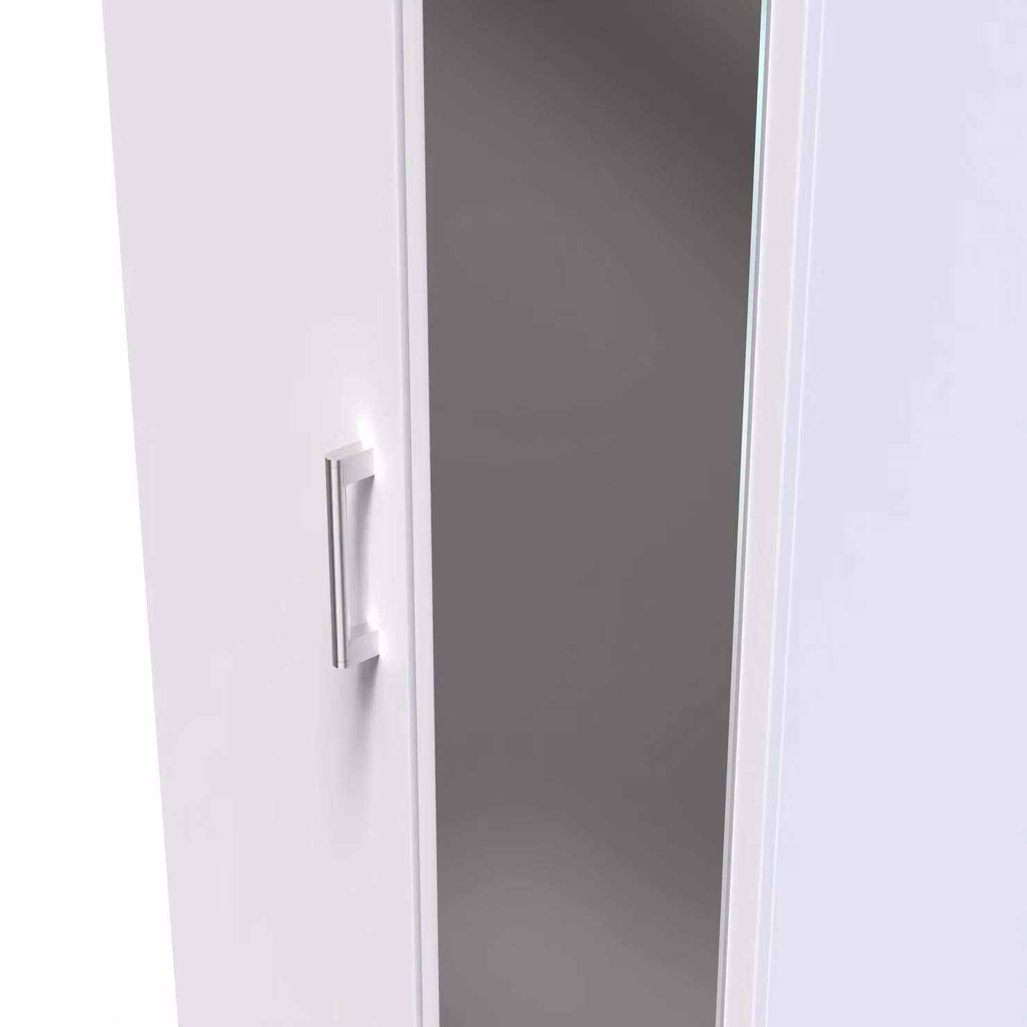 Ready Assembled 2 U Cornwall Tall 2 Door Mirrored Wardrobe in White – 3