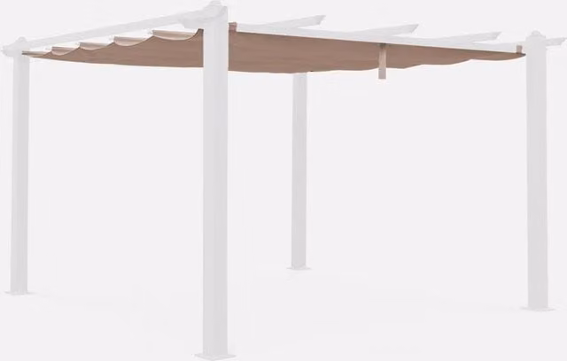 sweeek Replacement Pergola Canopy Roof in Medium Beige Polyester, W 300 cm x D 248 cm