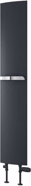 Bathroom Kingdom Picoli Anthracite Designer Flat Panel Vertical Aluminium Radiator, H: 150 cm, W: 28 cm