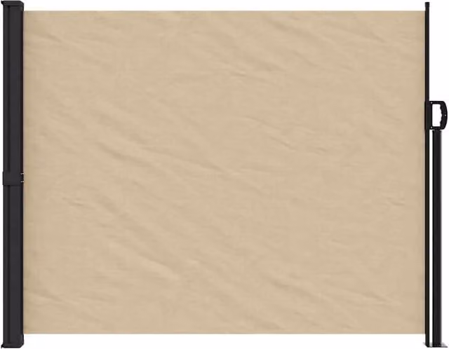 Berkfield Home Retractable Side Awning in Beige, W/H: 500 x 160 cm