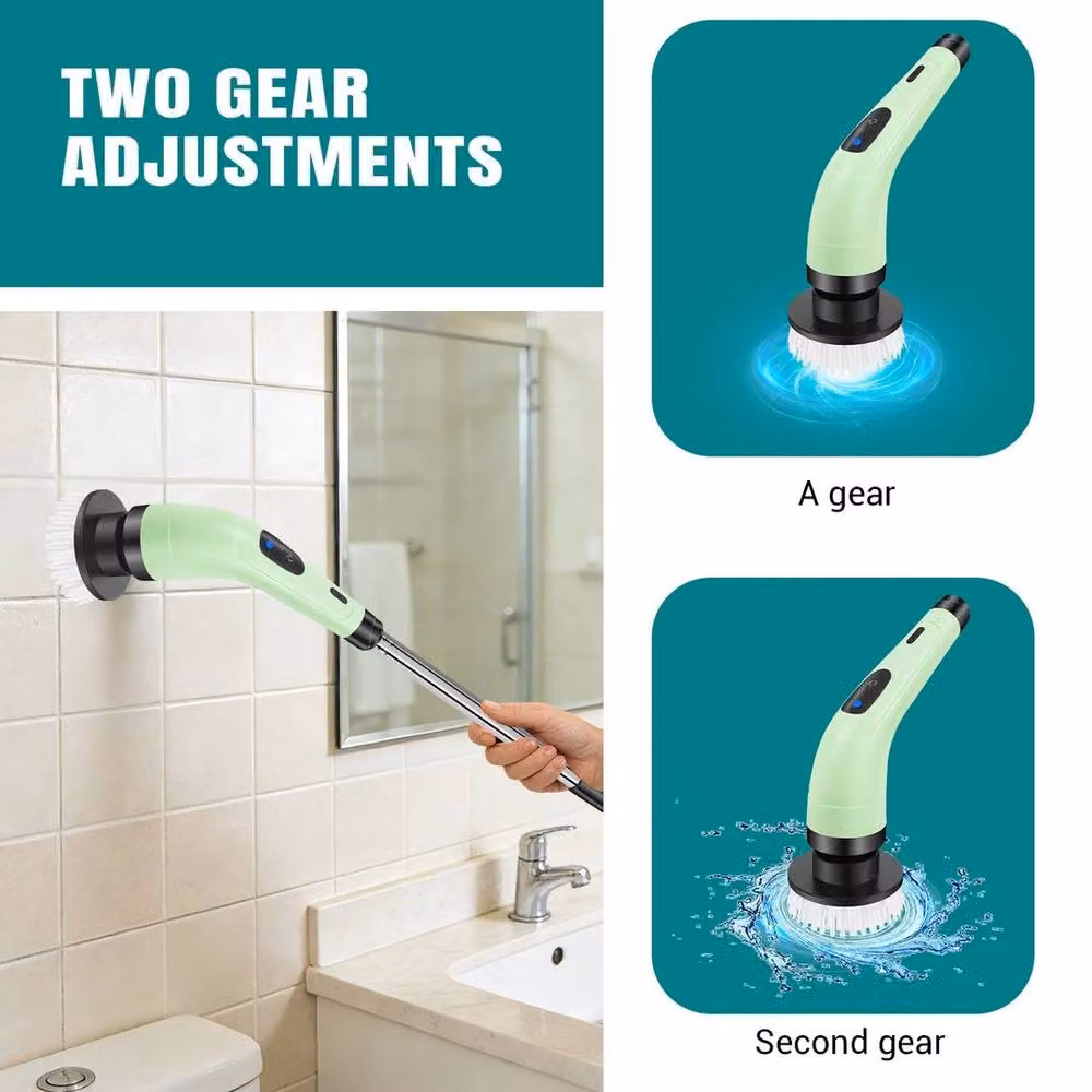 PAWNORA 7 Head Pro Cordless Spin Scrubber in Green – 3
