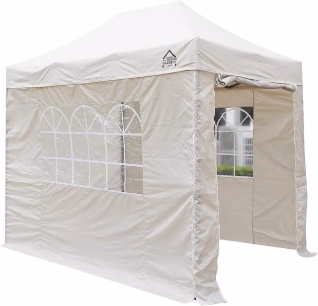 3x2 m All Seasons Pop Up Gazebo with 4 Sides in Beige