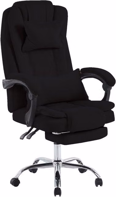 Hygrad Ergonomic Swivel Velvet Office Chair in Black – 1