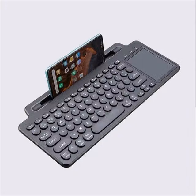 Nordara 2.4GHz Wireless Bluetooth Keyboard, Black, QWERTY UK Layout