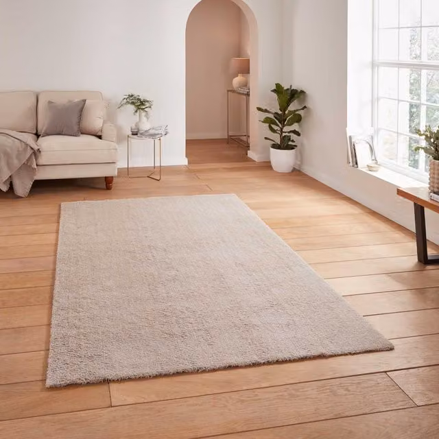 Terrys Kara Washable Modern Rectangular Polyester Rug in Silver