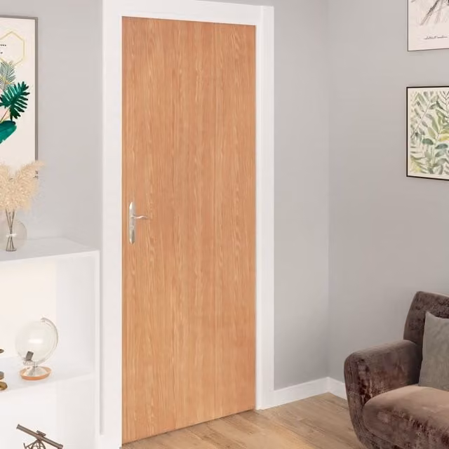 Berkfield Home Self-adhesive PVC Door Films, 2 Pack, Brown Ahorn, W: 90 cm, H: 210 cm
