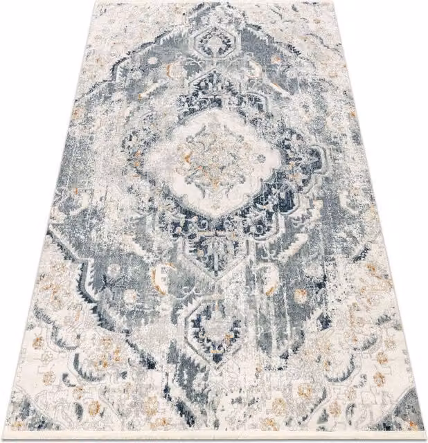 RugsX Distin Vintage Minimalist Rug in White, W: 160 cm, L: 230 cm – 1