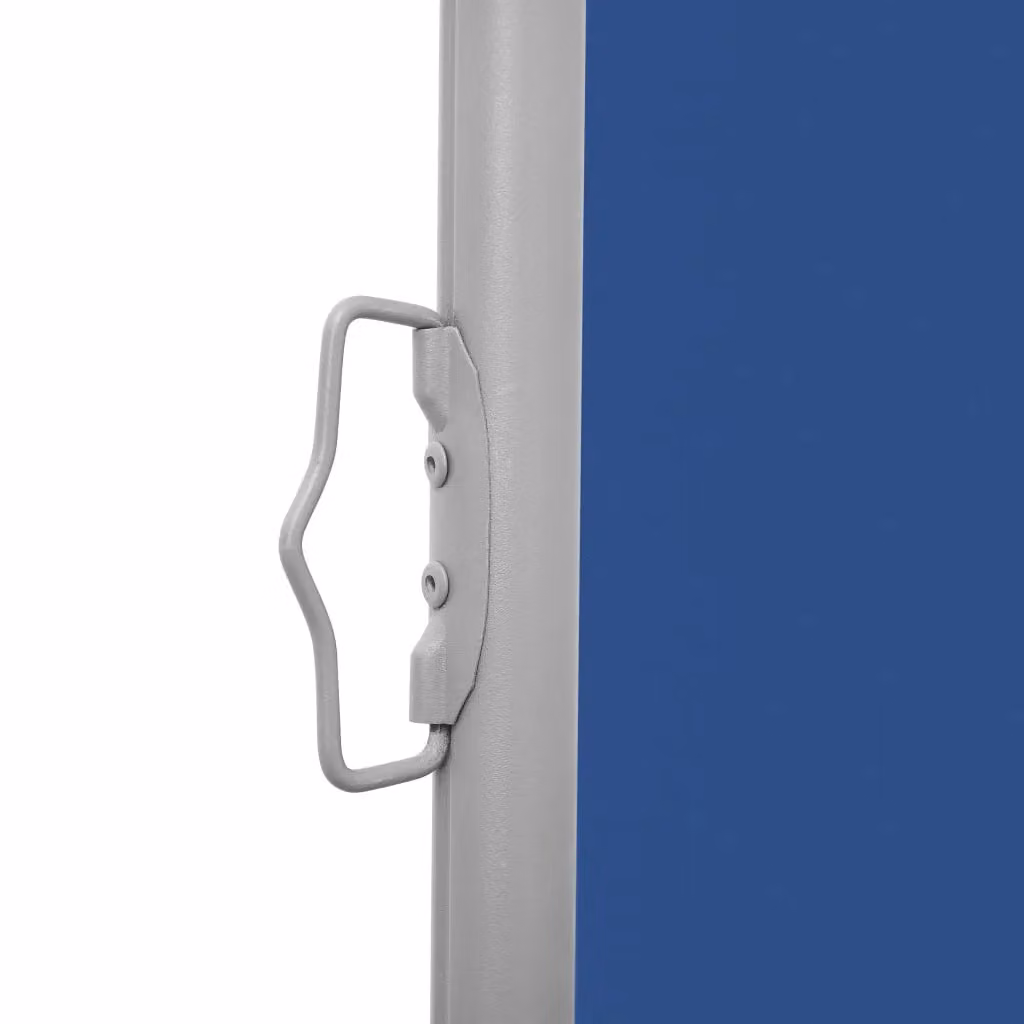 Berkfield Home Blue Retractable Side Awning with Polyester Fabric and Steel Frame, W/H: 1200 x 140 cm – 3