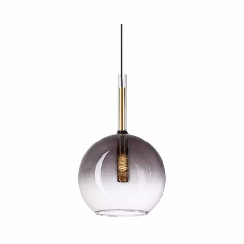 Netlighting Empire Dome Sphere Glass Pendant Ceiling Light in Black