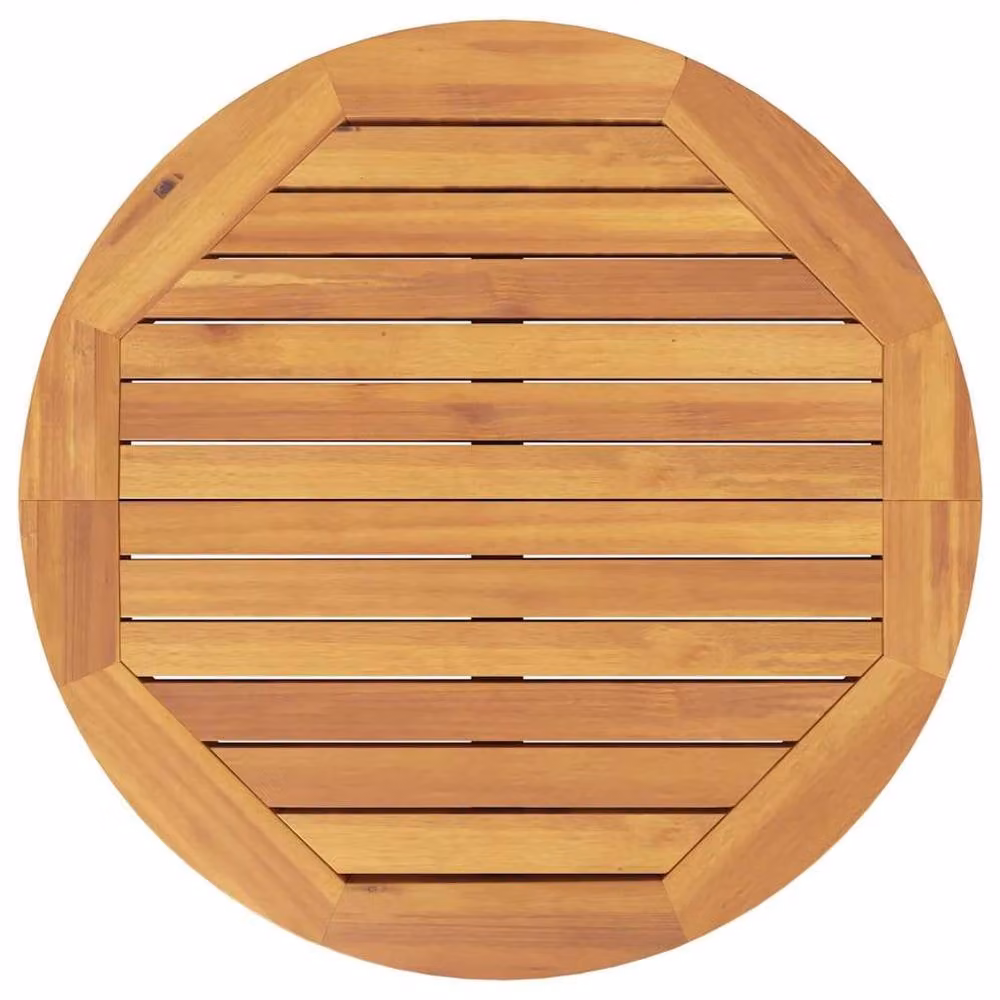 Berkfield Home Beautiful Garden Bar Table in Brown Solid Oiled Acacia Wood, Diameter: 60 cm, Height: 105 cm – 3