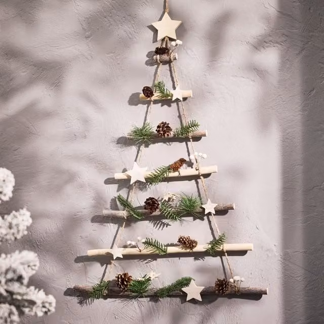 Dibor White Hanging Shooting Star Christmas Tree Ladder, Height: 70 cm – 1