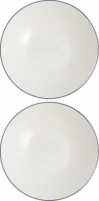 Wedgwood Set of 2 Gio Bone China Pasta Bowls in White and Blue