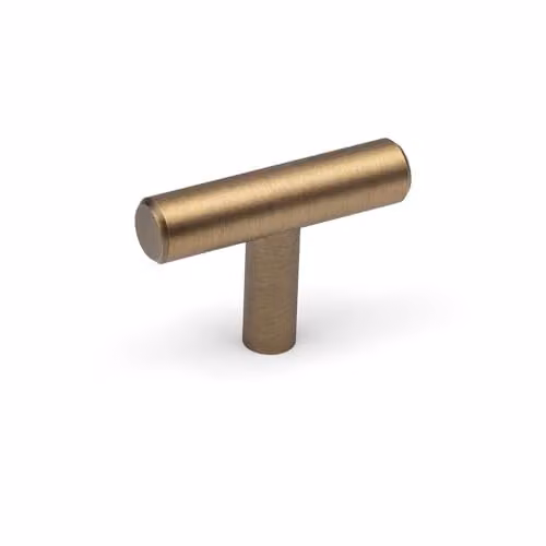 Brushed Gold and Brass Bar Cabinet Handle with Screws