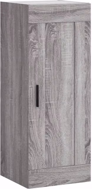 Berkfield Home Wall Mounted Cabinet in Grey, W/D/H: 34.5 x 34 x 90 cm