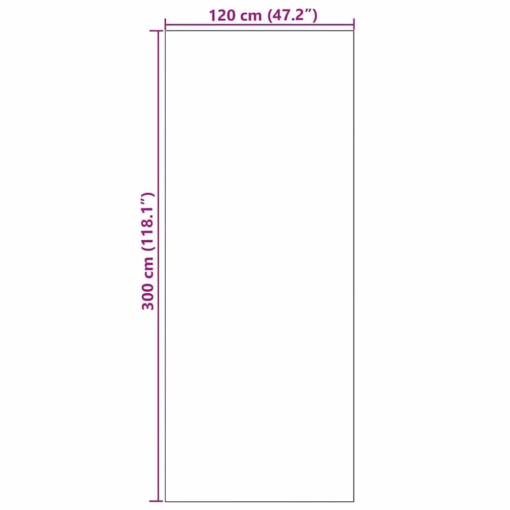 Berkfield Home Modern Black Rectangular Polypropylene Door Mat, W: 120 cm, D: 300 cm – 6