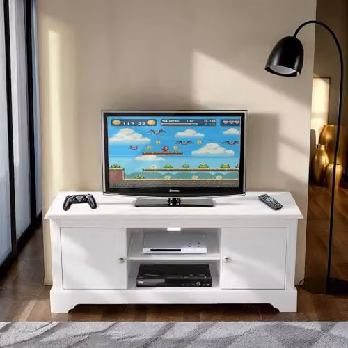 Seconique Stratford 2 Door TV Unit in White – 2