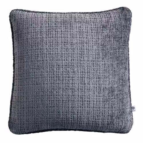 Appletree Alba Square Chenille Filled Cushion in Grey, W/D/H: 43 x 43 x 43 cm – 4