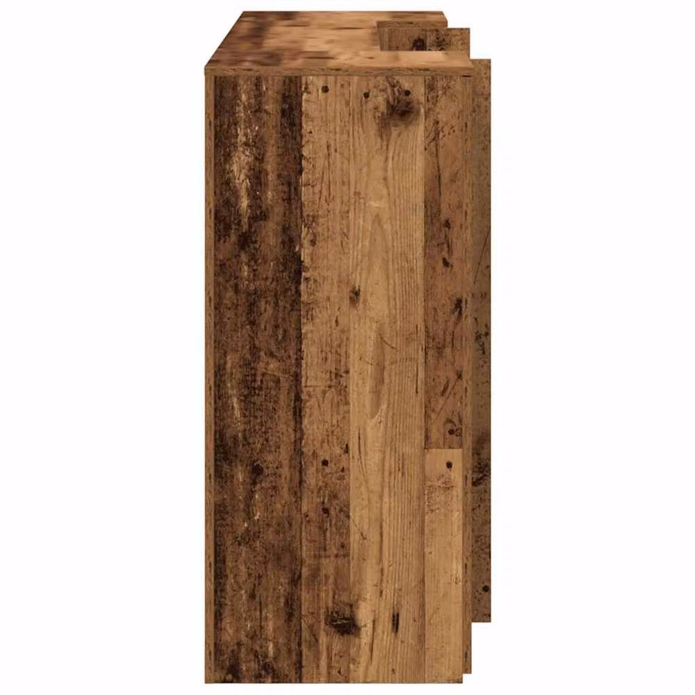 Berkfield Home Old Wood Reception Desk in Brown, W/D/H: 180 x 50 x 103.5 cm – 4