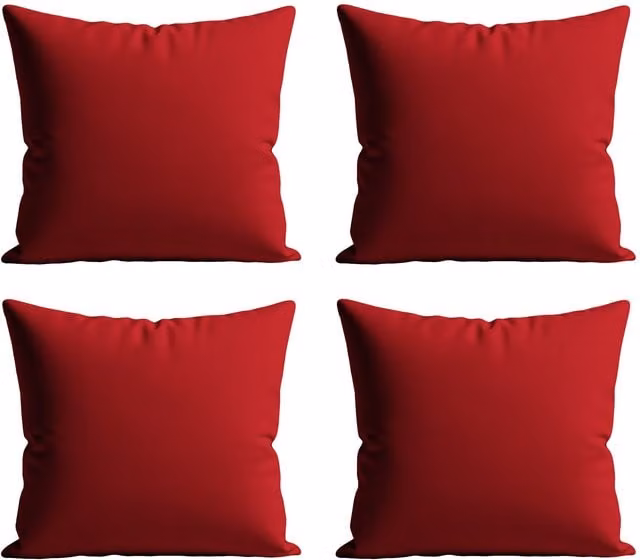 Snug City Waterproof Outdoor Garden Cushion Covers, Red, Set of 4, W/D/H: 45 x 45 x 45 cm – 1