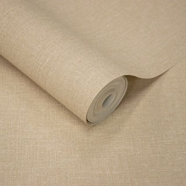 Grandeco Cirrus Plain Sand Scrubbable Wallpaper Roll