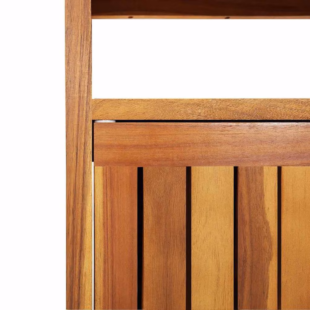 Berkfield Home Rustic Acacia Wood Garden Console Table, Brown, W: 80 cm, D: 35 cm, H: 75 cm – 4