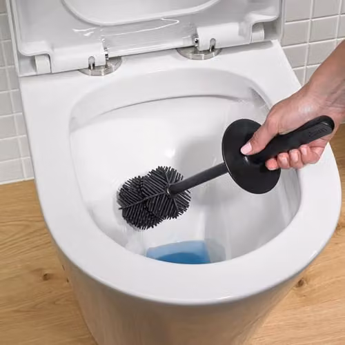 ReBorn Recycled Freestanding Toilet Brush and Holder with Cover in Black – 4
