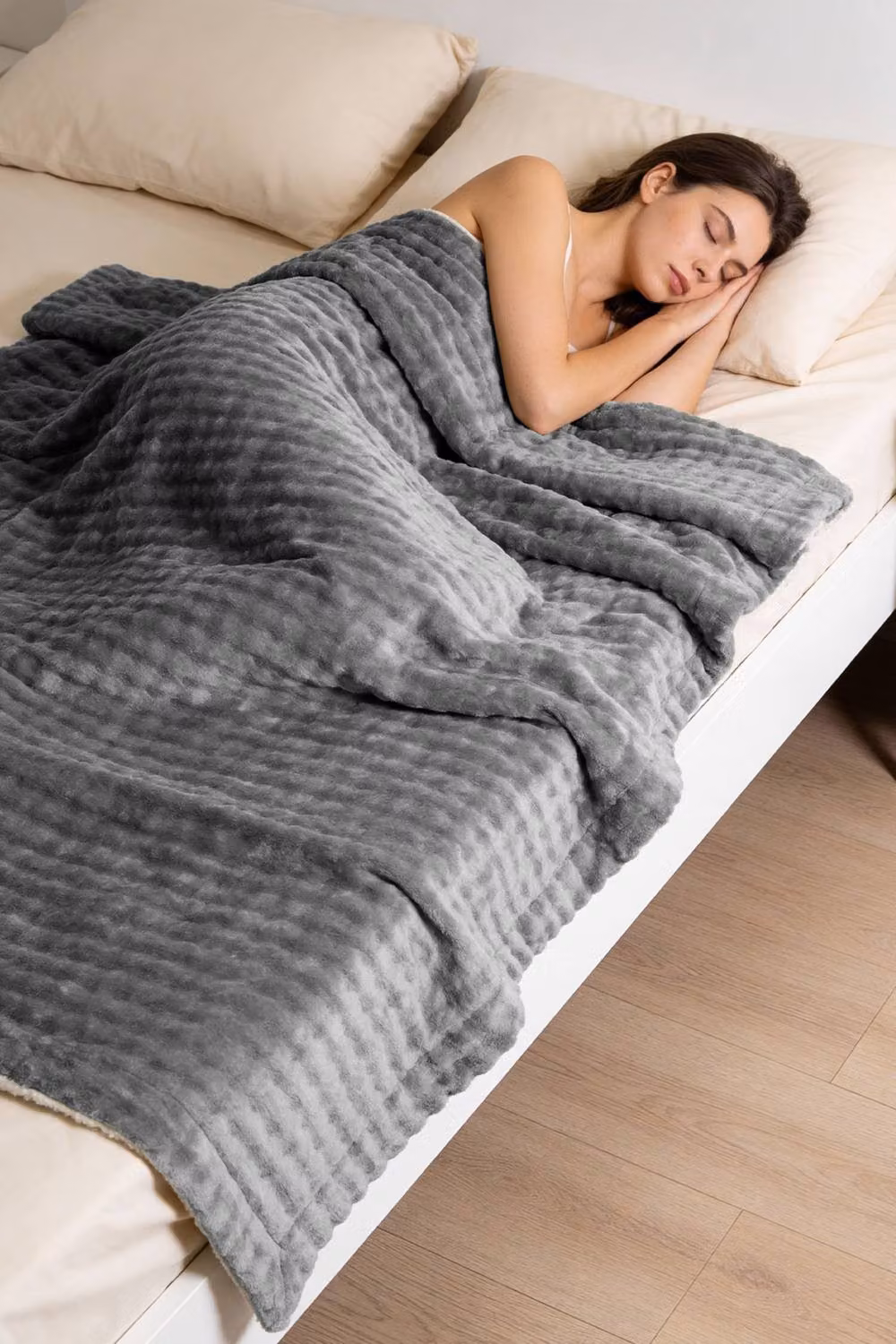 Living and Home Grey Polyester Hygge Throw Blanket – 2