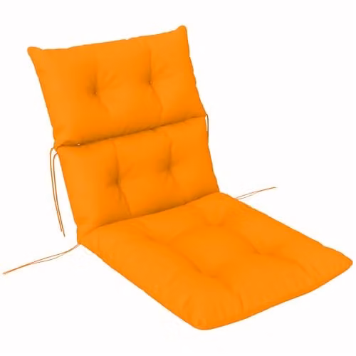 Outsunny Orange Tufted Adirondack Chair Cushion with UV-Resistant Quilted Polyester Fabric and Foam Padding