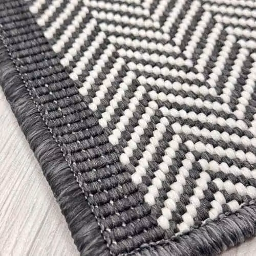runrug Illusion Reversible Indoor/Outdoor Hallway Runner Rug, Black, W: 60 cm, L: 330 cm – 4