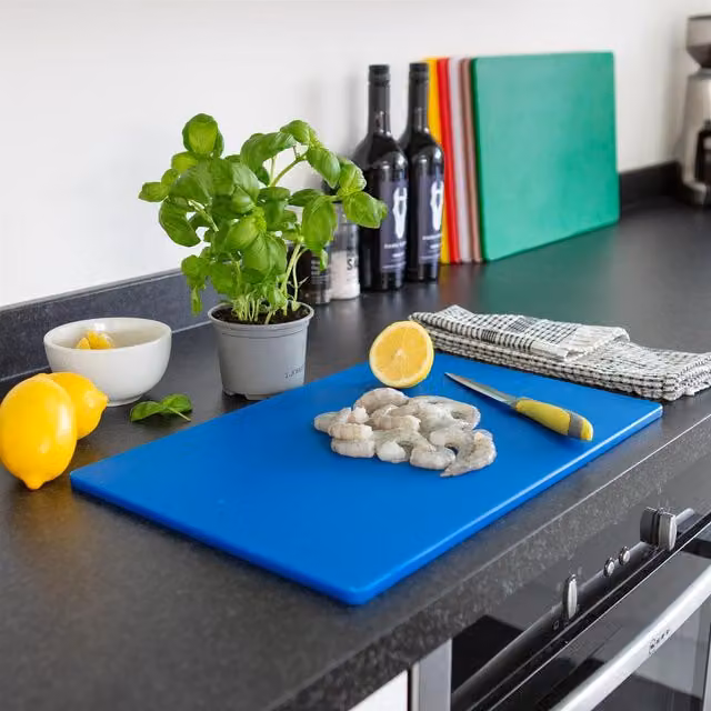 Argon Tableware Blue Plastic Rectangular Chopping Board, W: 45 cm, D: 30 cm