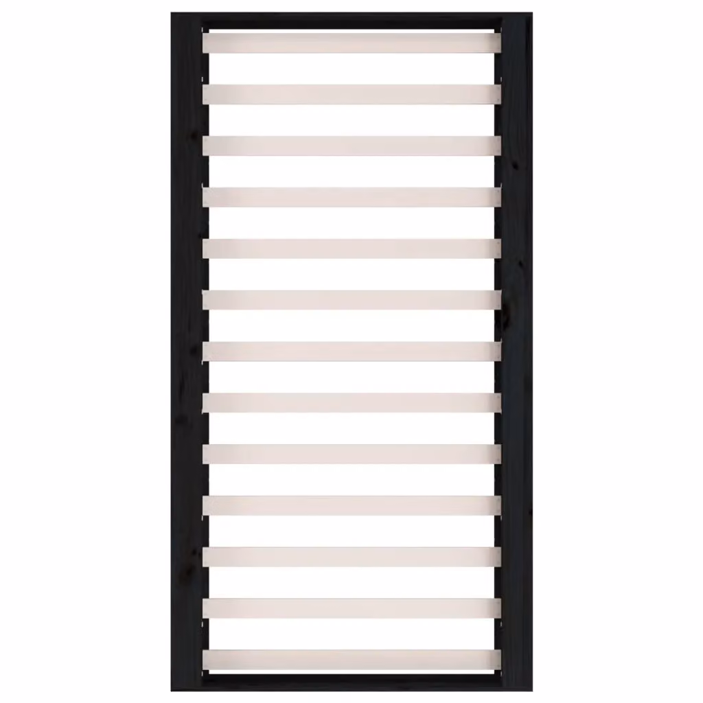 Berkfield Home Small Single Solid Wood Bed Frame in Black, W: 75 cm, L: 190 cm – 3
