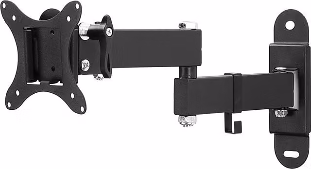 Tectake Extendable Swivel and Tilt TV Bracket for 10 to 26 Inch Televisions, Black