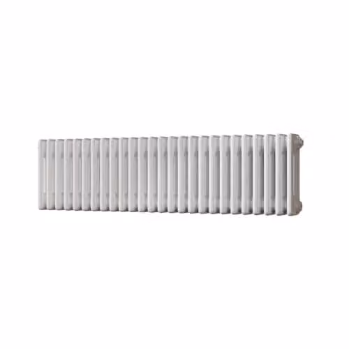 Alpha UK Radiators Traditional Cast-Iron Style 3 Column Horizontal Radiator in White, H 30.0 cm x W 117.7 cm x D 10.0 cm – 1