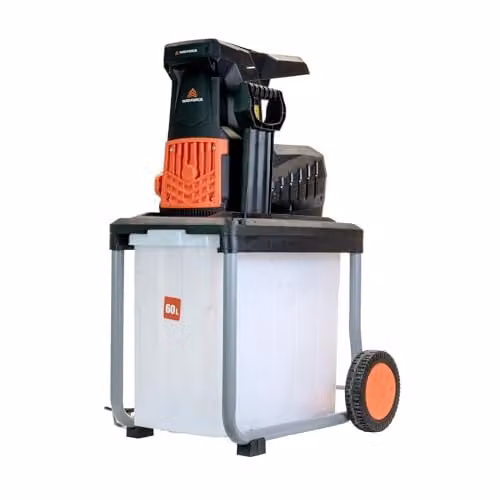 Yard Force 2800W Silent Garden Shredder in Black with 60L Collection Box and 45mm Cutting Diameter – 1