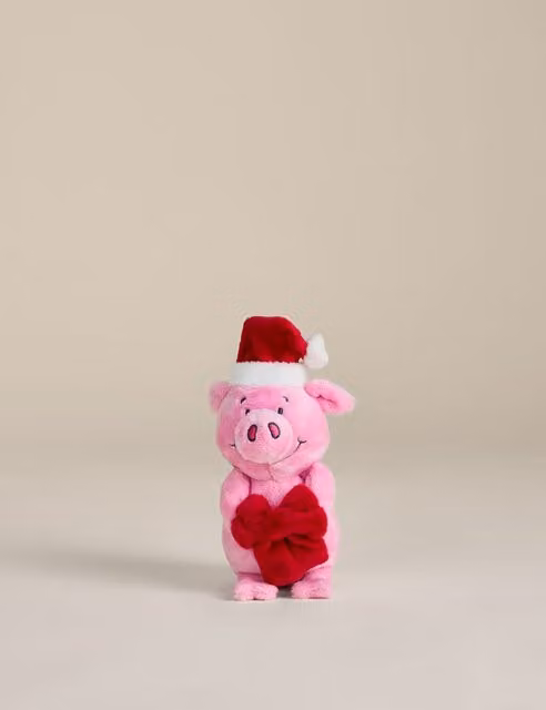 M&S Percy Pig Pink Bow Christmas Tree Topper