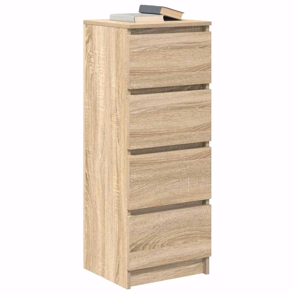 Berkfield Home Modern Sonoma Oak Sideboard in Beige, W/D/H: 37.5 x 35 x 99 cm – 1