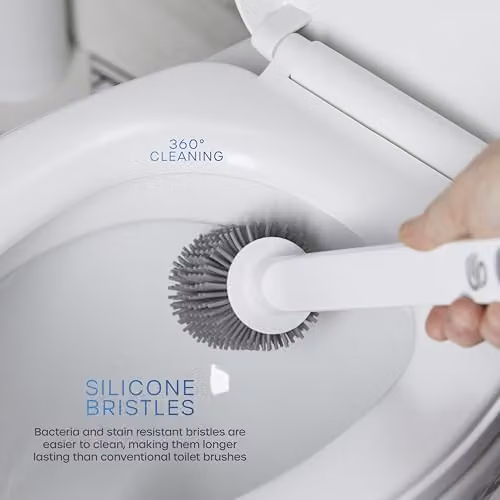 Swan Elevate Flexible Silicone Toilet Brush with Hygienic Holder, White, SWFC2003WHTN – 3