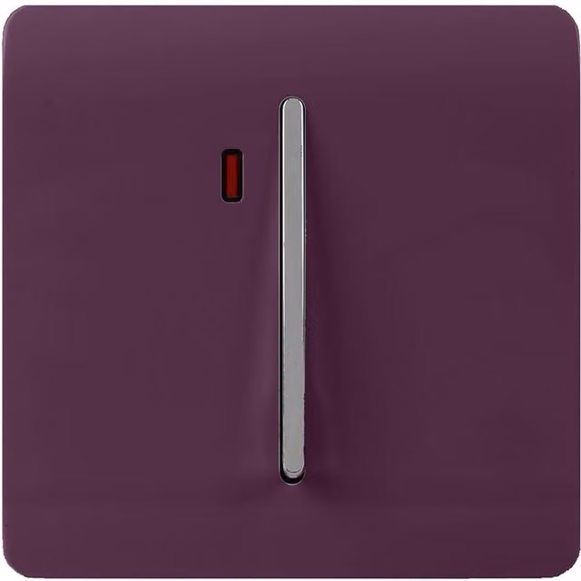 Trendi Flush Cooker Switch with Neon Insert in Purple and Chrome