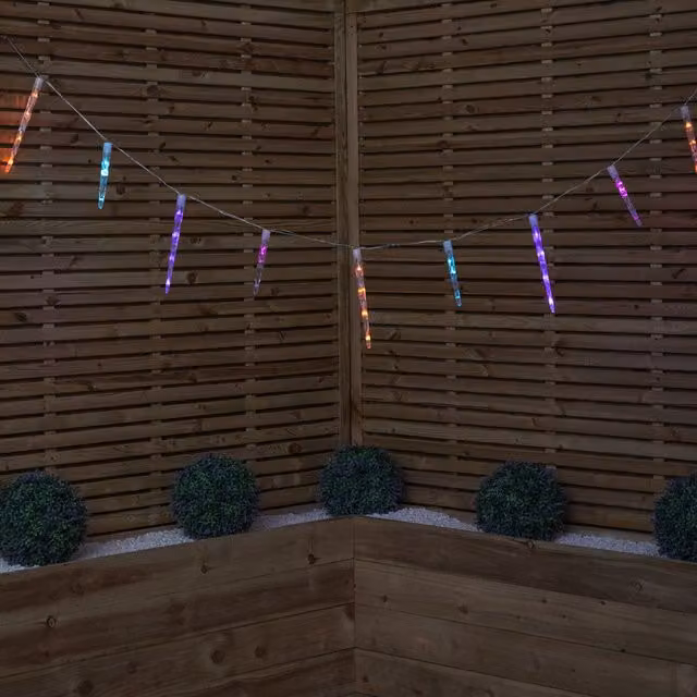 Samuel Alexander 6.9m Icicle Christmas Chaser Lights with 72 Multicolour RGB LEDs – 1