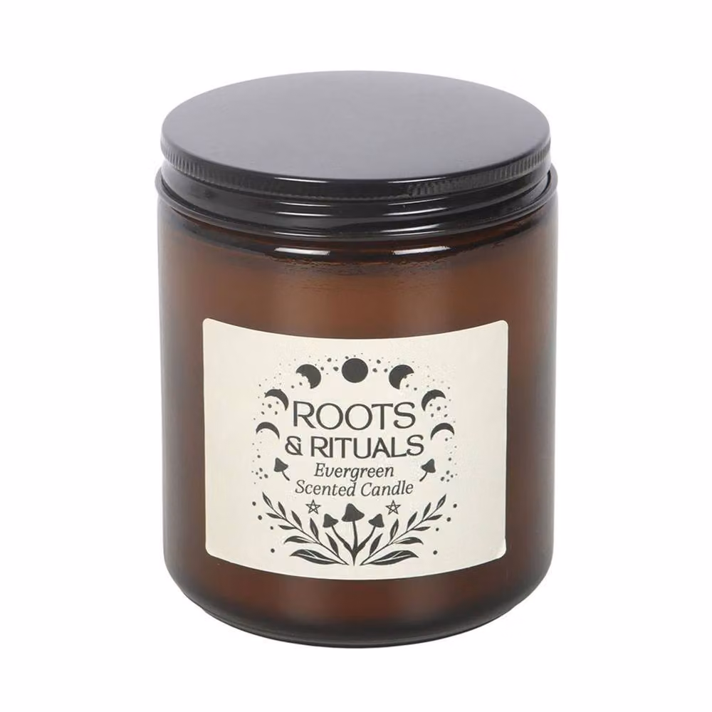 Something Different Roots & Rituals Evergreen Scented Candle in Amber Glass – 2