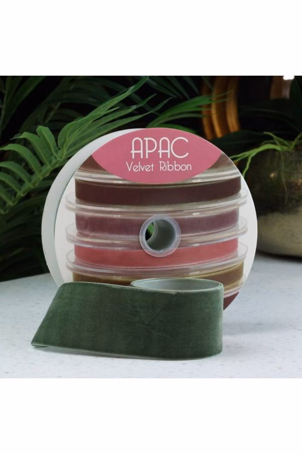 KDMD Dusky Green Velvet Ribbon – 2