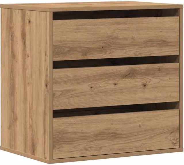 Berkfield Home Corner Chest of Drawers in Artisan Oak Brown, W: 60 cm, D: 41 cm, H: 58 cm – 1