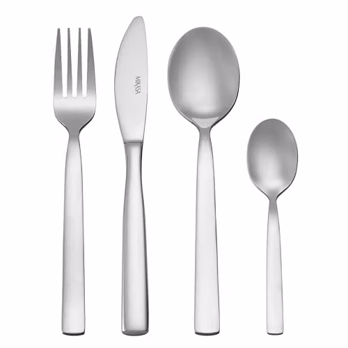 Mikasa Beaumont 16 Piece Polished Silver Stainless Steel Cutlery Set